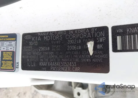 2014 Kia Forte Ex from USA, damaged, VIN KNAFX4A84E5152453